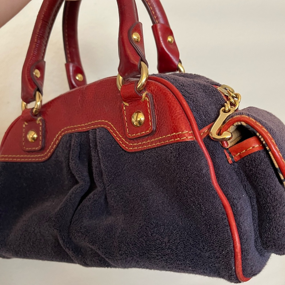 RARE Vintage Juicy Couture strawberry bowler bag navy and red - Picture 3 of 16